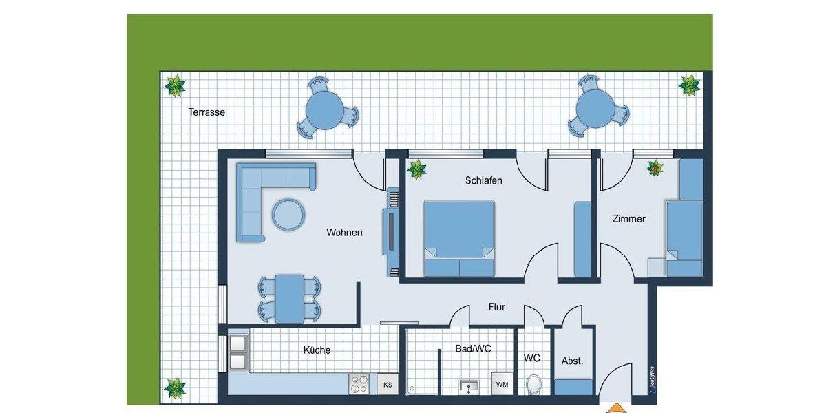 Etagenwohnung Schwieberdingen - 3.5 Zimmer, 120 m&sup2;, 1.450&euro; | Angebot:27580018