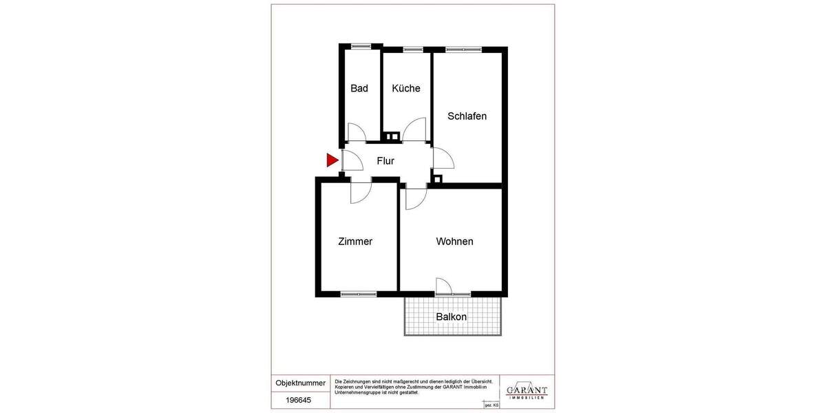 Etagenwohnung Tamm - 3 Zimmer, 62 m&sup2;, 229.000&euro; | Angebot:25707818