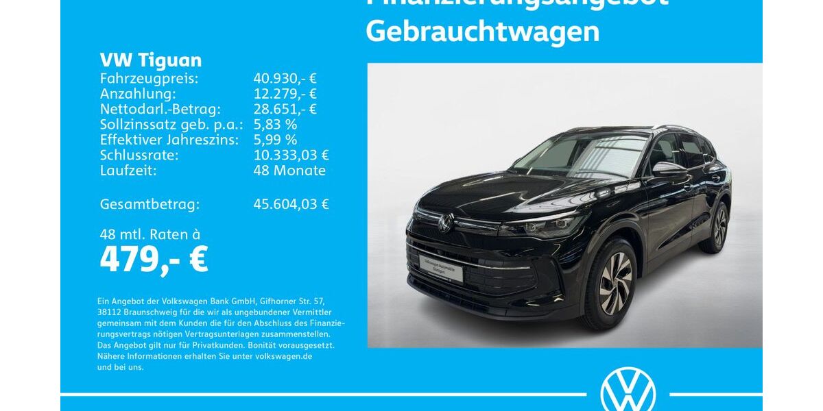 VW Tiguan 1.505 km 40.930 &euro; Stuttgart-Feuerbach 70469
