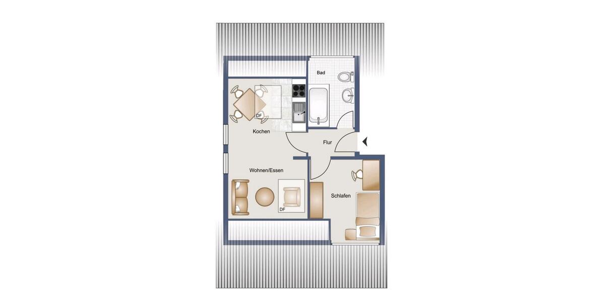 Dachgeschoßwohnung Kirchheim unter Teck - 2 Zimmer, 31 m&sup2;, 112.000&euro; | Angebot:25164478