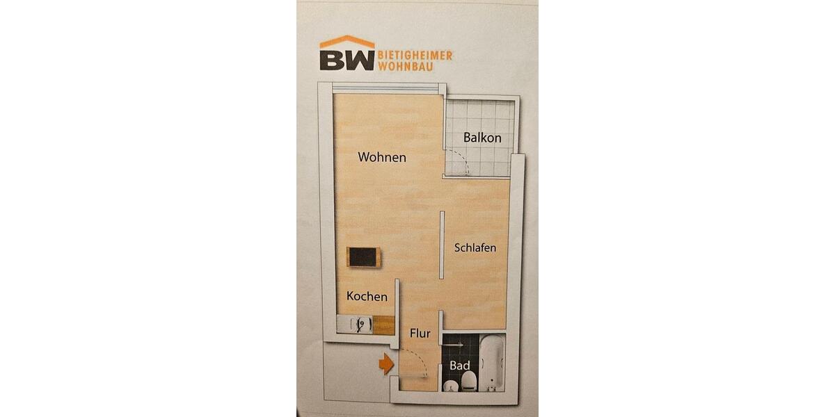 Etagenwohnung Bietigheim-Bissingen Bissingen - 1.5 Zimmer, 38 m&sup2;, 159.500&euro; | Angebot:25765956