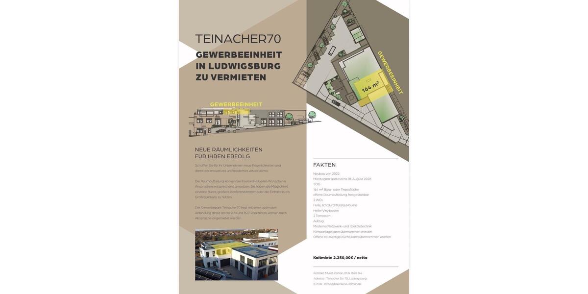 Gewerbeobjekt Ludwigsburg Eglosheim - 2.250&euro; | Angebot:25916947