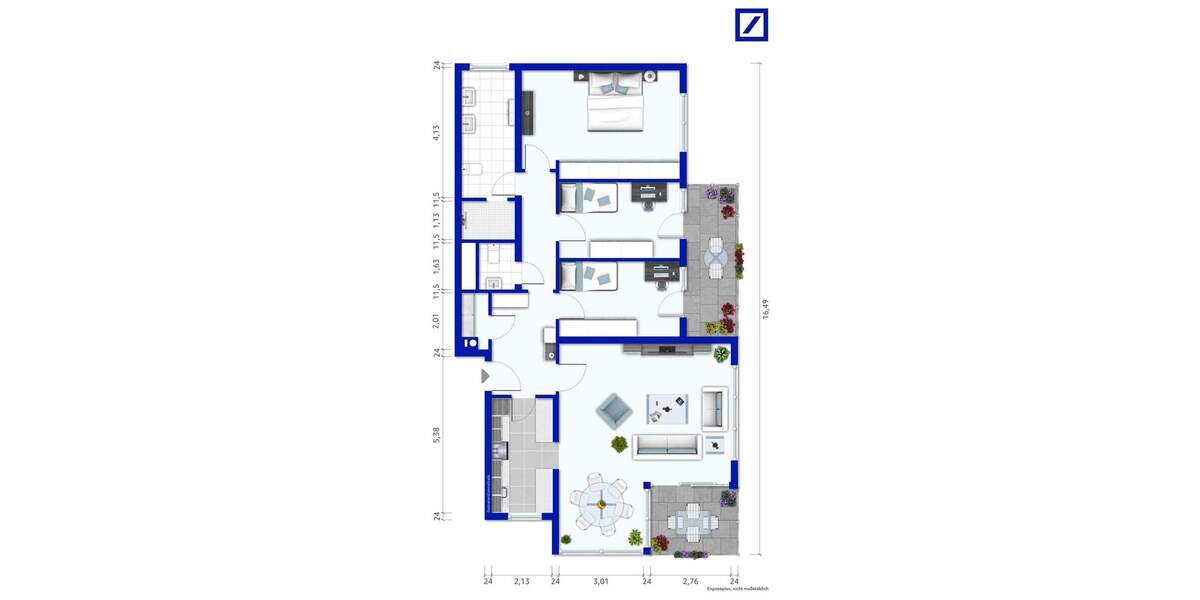 Etagenwohnung Leonberg Ramtel - 4 Zimmer, 110 m&sup2;, 397.000&euro; | Angebot:25687104