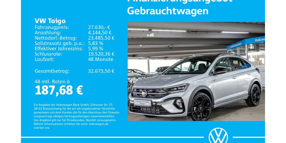 VW Taigo 1.501 km 27.330 &euro; Stuttgart-Wangen 70188
