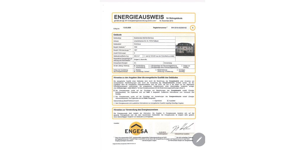 Etagenwohnung Fellbach - 3 Zimmer, 60 m&sup2;, 240.000&euro; | Angebot:27019420