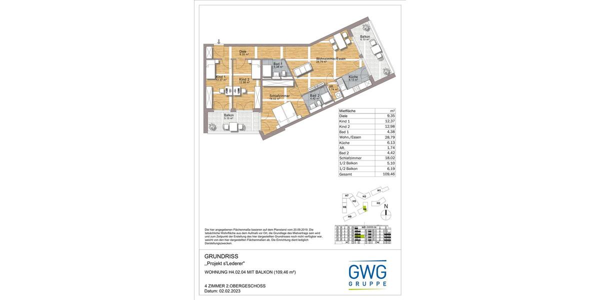 Etagenwohnung Schorndorf - 4 Zimmer, 109 m&sup2;, 1.637&euro; | Angebot:25545695
