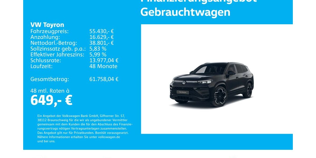 VW Tayron 7.559 km 53.930 &euro; Stuttgart-Wangen 70188