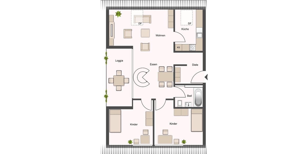 4-Zi.-DG-Galerie-ETW in Stuttgart-Möhringen, Wohngebiet Trautäcker - Nähe SI-Zentrum - Maisonettenwohnung Stuttgart / Möhringen Möhringen (Stadtbezirk) | Angebot:25308985