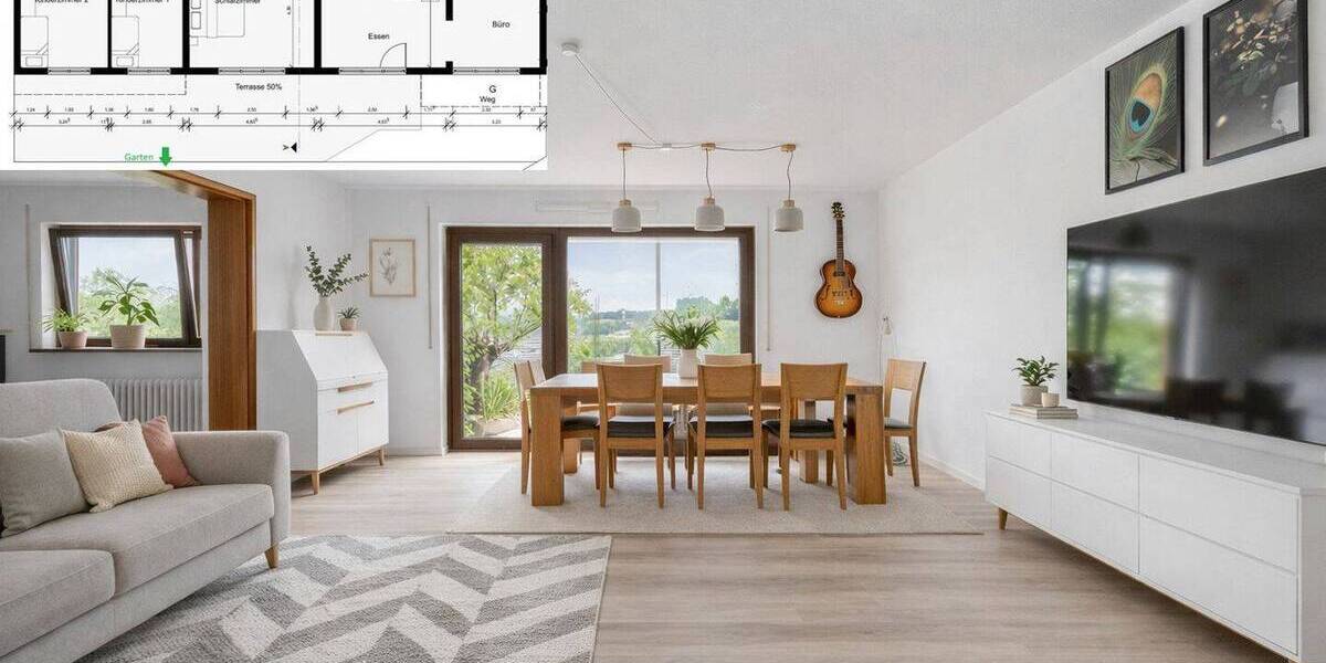 Etagenwohnung Esslingen Zell - 4 Zimmer, 137 m&sup2;, 385.000&euro; | Angebot:25969939