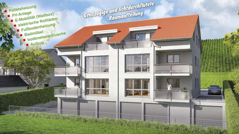 Etagenwohnung Mundelsheim - 3 Zimmer, 85 m&sup2;, 489.470&euro; | Angebot:26072516