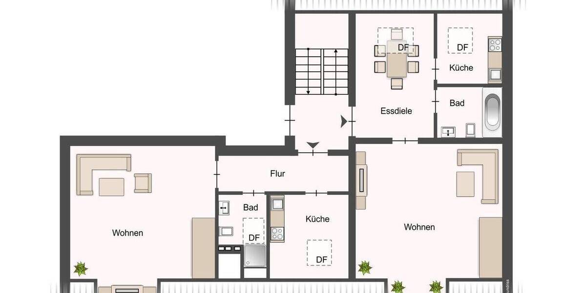 Etagenwohnung Stuttgart / Hedelfingen Hedelfingen - 1 Zimmer, 36 m&sup2;, 139.000&euro; | Angebot:25999438