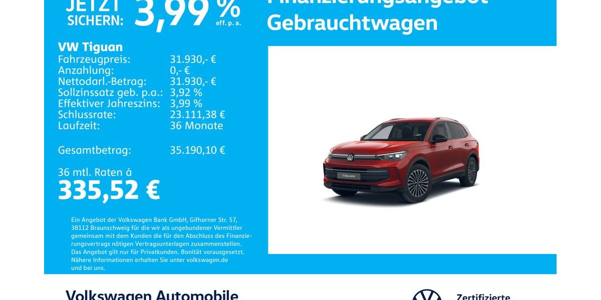 VW Tiguan 25.829 km 31.430 &euro; Stuttgart-Feuerbach 70469