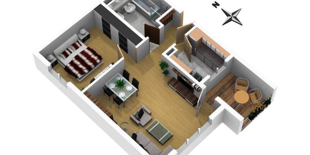 Etagenwohnung Waiblingen Beinstein - 2 Zimmer, 52 m&sup2;, 178.000&euro; | Angebot:25939374