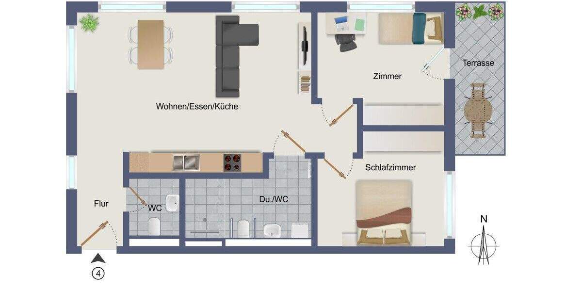 Etagenwohnung Asperg - 3 Zimmer, 77 m&sup2;, 500.500&euro; | Angebot:25692061