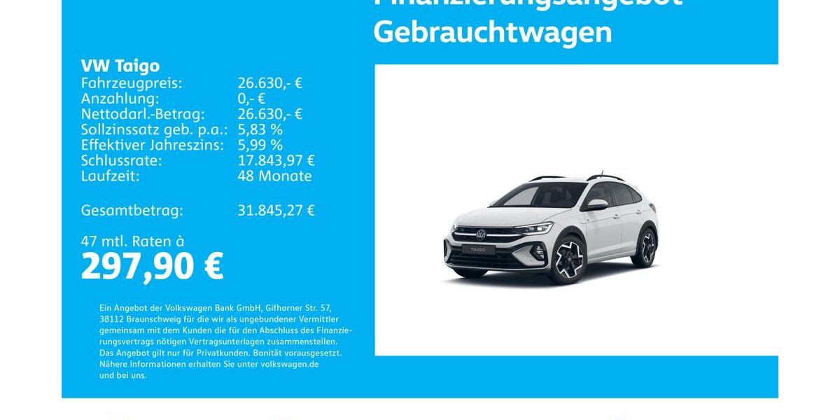 VW Taigo 22.523 km 26.230 &euro; Stuttgart-Wangen 70188