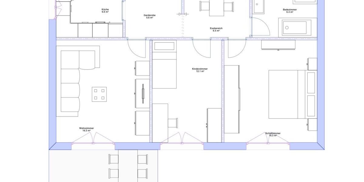 Etagenwohnung Waiblingen - 3 Zimmer, 75 m&sup2;, 329.000&euro; | Angebot:27185796