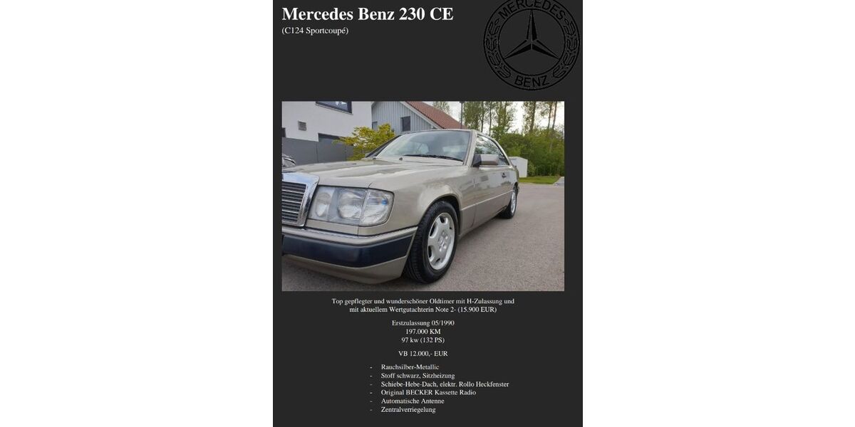 Mercedes-Benz CE 230 197.000 km 14.000 &euro; Dettingen unter Teck 73265