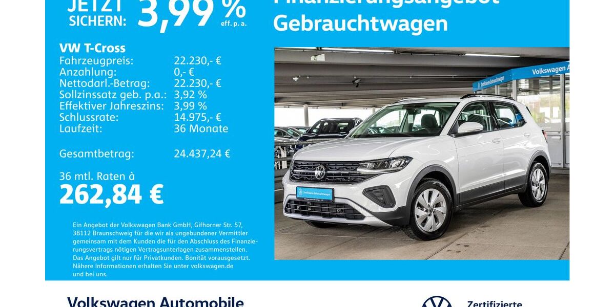VW T-Cross 5.915 km 21.930 &euro; Stuttgart-Wangen 70188