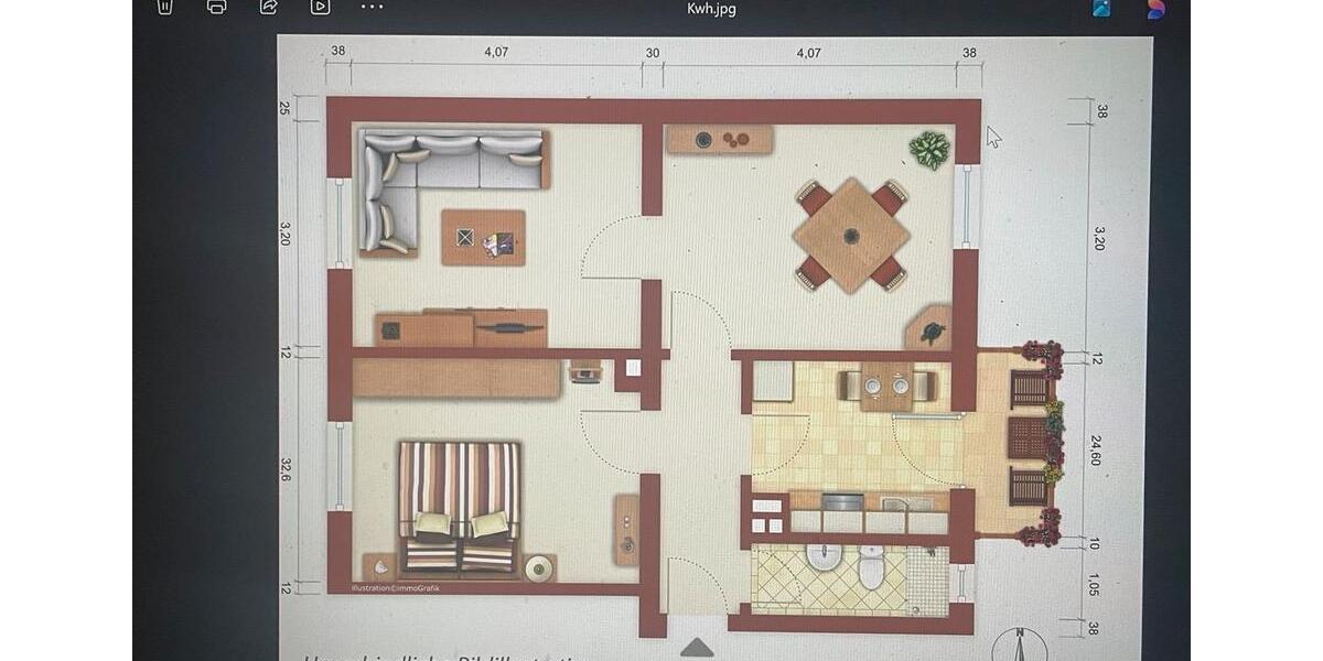 Hochparterre Kornwestheim - 3 Zimmer, 60 m&sup2;, 255.000&euro; | Angebot:24001772