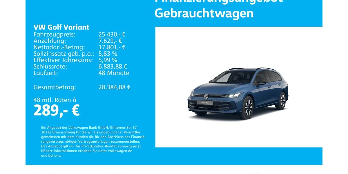 VW Golf 12.368 km 25.430 &euro; Stuttgart-Wangen 70188