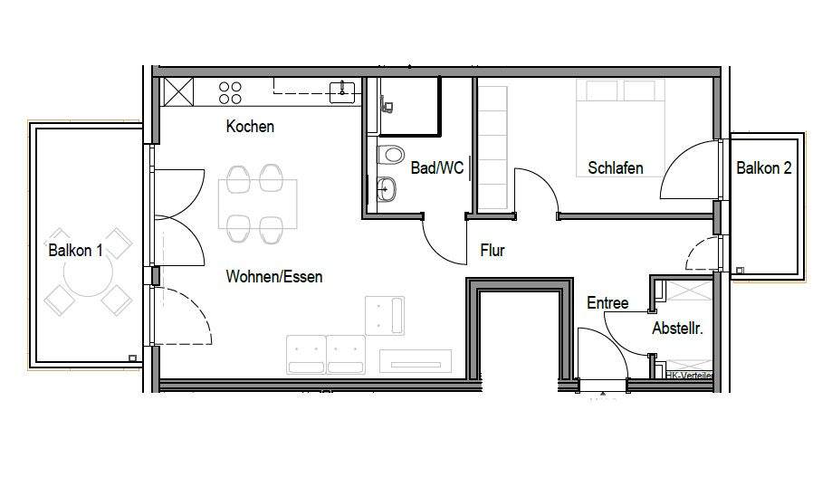 Etagenwohnung Stuttgart Untertürkheim - 2 Zimmer, 70 m&sup2;, 1.150&euro; | Angebot:25769468