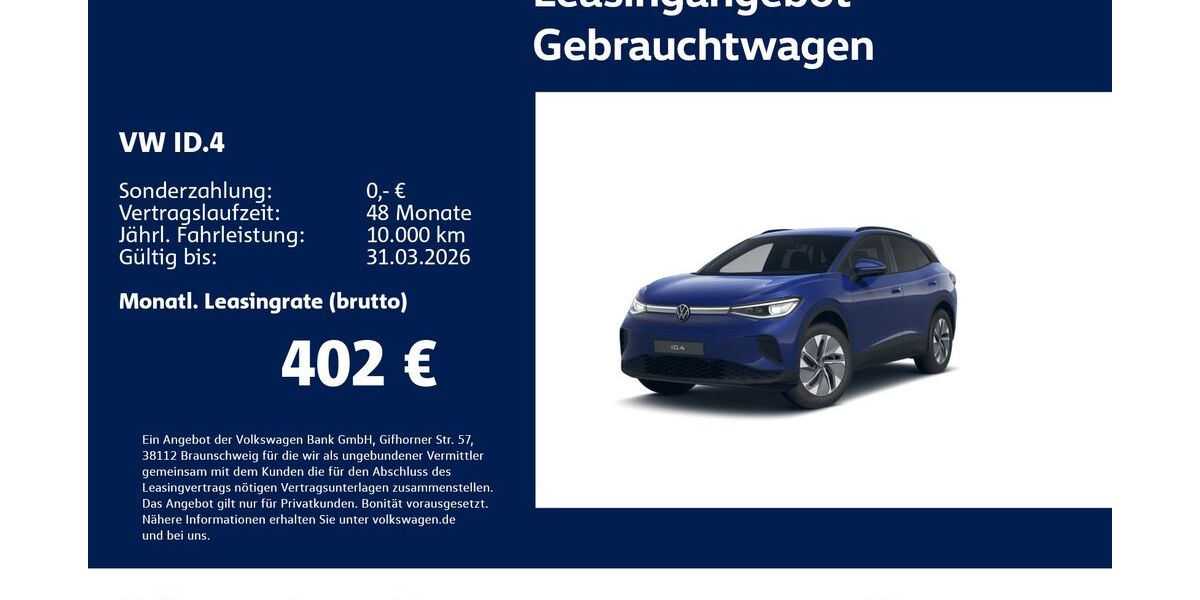 VW ID.4 9.268 km 39.930 &euro; Stuttgart-Feuerbach 70469