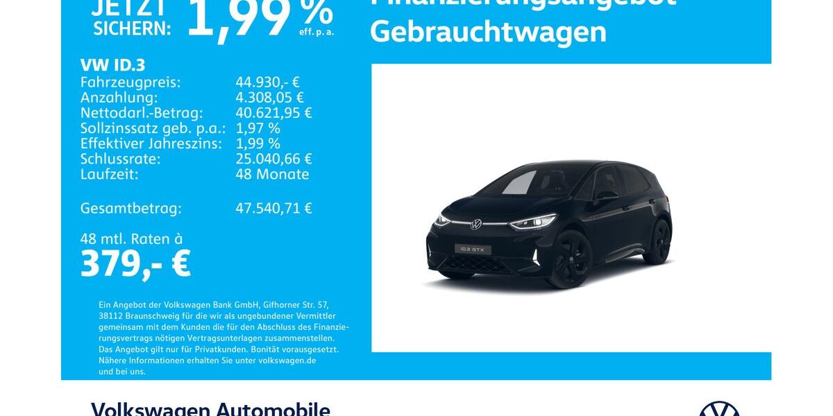 VW ID.3 17.296 km 44.930 &euro; Stuttgart-Wangen 70188