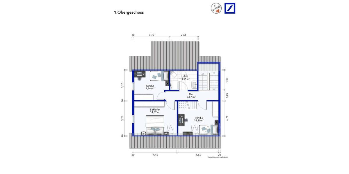 Etagenwohnung Benningen - 6 Zimmer, 119 m&sup2;, 549.000&euro; | Angebot:25940613