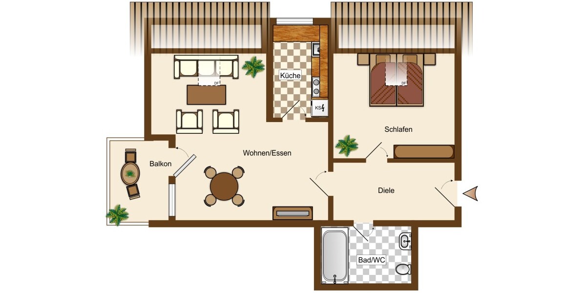 Klein,fein & gemütlich - 2-Zimmer-Dachgeschosswohnung in begehrter Lage von Faurndau - Dachgeschoßwohnung Göppingen / Faurndau Faurndau | Angebot:27327825