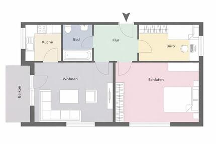 Wohnung Stuttgart Stuttgart-West - 3 Zimmer, 60 m&sup2;, 294.000&euro; | Angebot:26064396