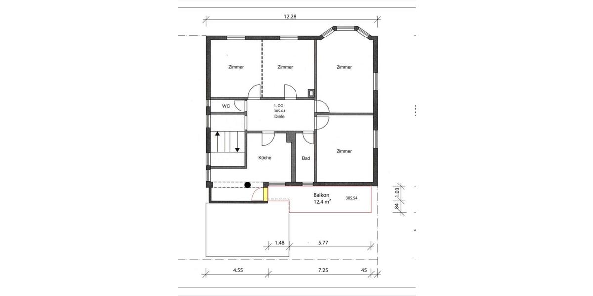 Etagenwohnung Ludwigsburg - 4.5 Zimmer, 117 m&sup2;, 479.000&euro; | Angebot:25056668