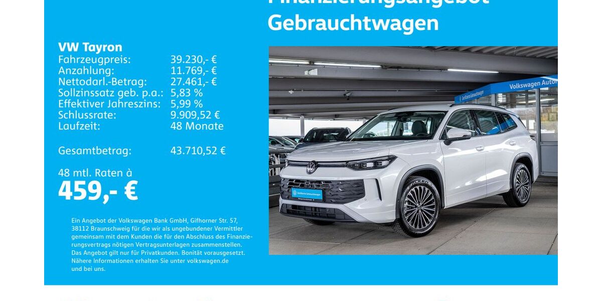 VW Tayron 26.715 km 39.230 &euro; Stuttgart-Wangen 70188