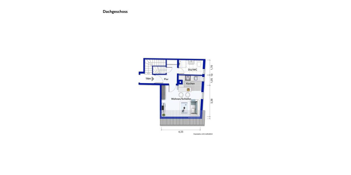 Etagenwohnung Stuttgart Bad Cannstatt - 3 Zimmer, 54 m&sup2;, 147.000&euro; | Angebot:26066496