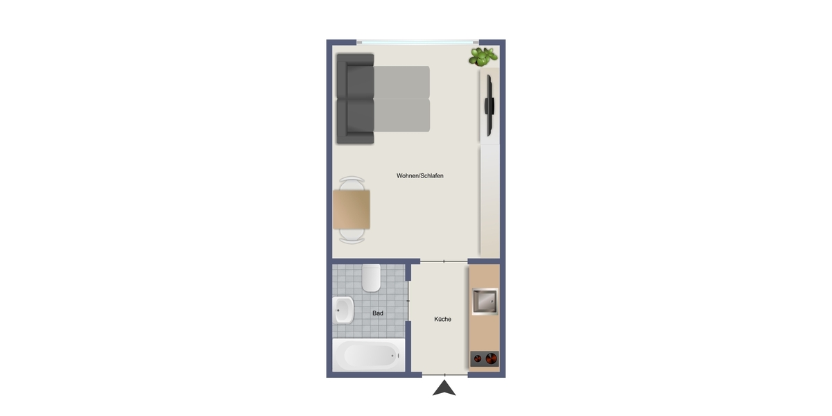 „1-Zi.-Apartment in Weinstadt-Endersbach – renovierungsbedürftig mit Potenzial“ - 1- Weinstadt / Endersbach Endersbach | Angebot:26483494
