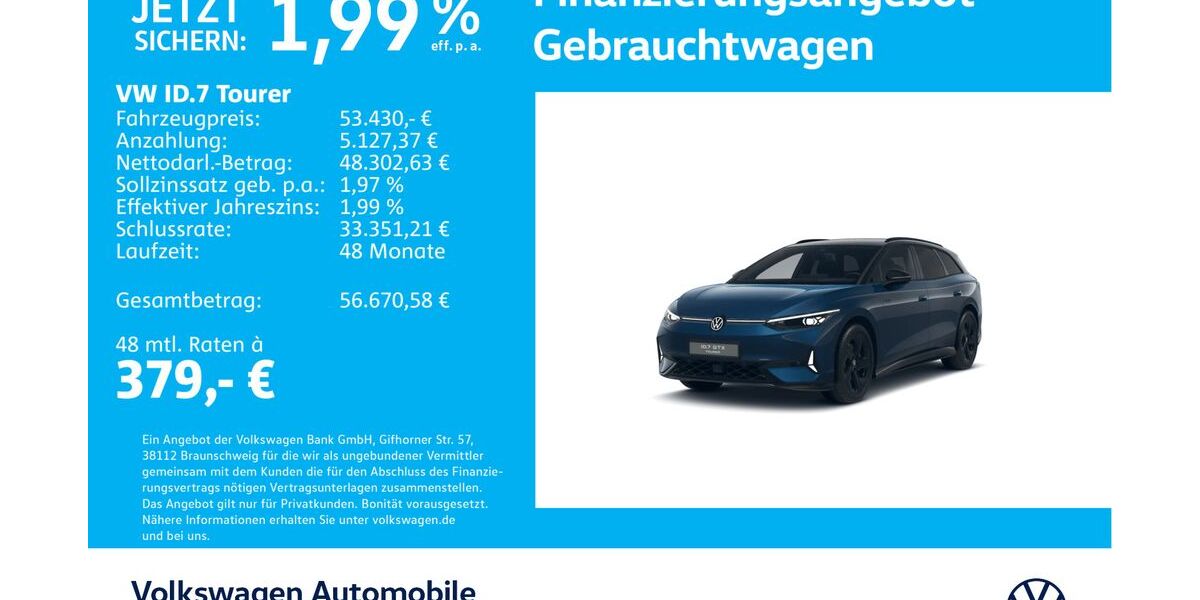 VW ID.7 19.119 km 53.430 &euro; Stuttgart-Wangen 70188
