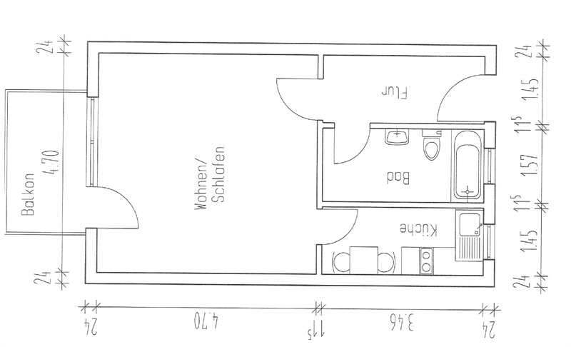 Schnucklige, 1-Zi.-Whg. mit EBK, Balkon und Stellplatz in Freiberg a.N. zu verkaufen - Etagenwohnung Freiberg Freiberg | Angebot:16895736
