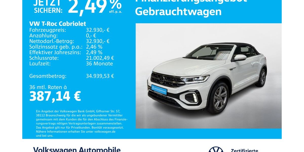 VW T-Roc 6.836 km 32.930 &euro; Stuttgart-Feuerbach 70469