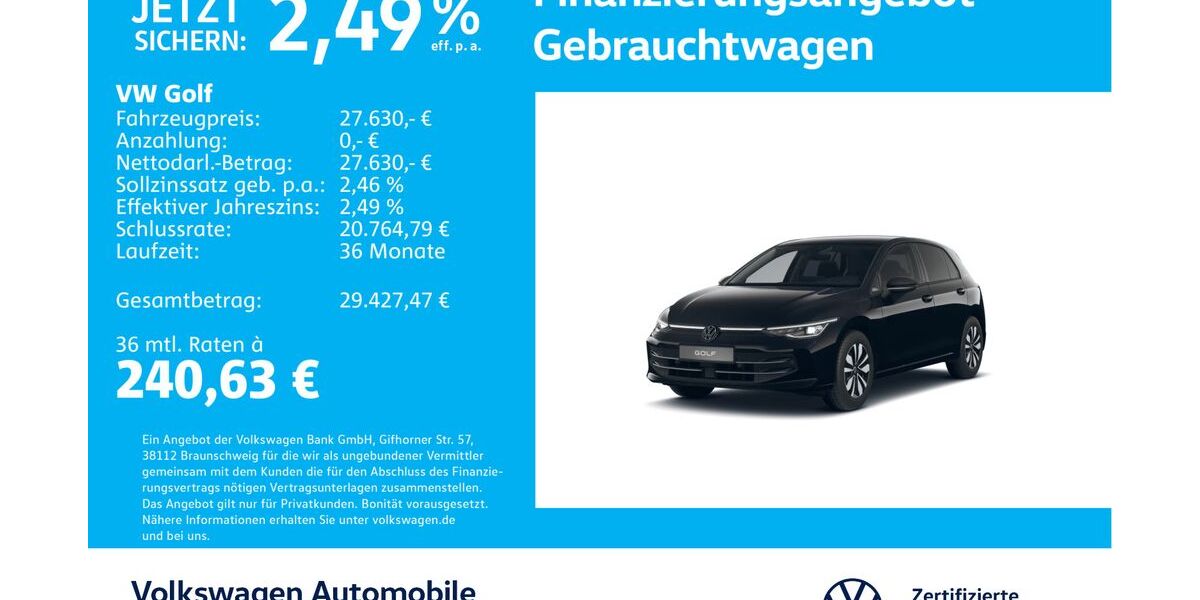 VW Golf 24.256 km 27.630 &euro; Stuttgart-Wangen 70188