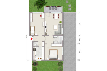 Zur Vermietung steht eine helle und großzügig geschnittene 3 Zimmer Wohnung mit 74 qm im Hochparterr - Wohnung Ludwigsburg Pflugfelden | Angebot:27079541
