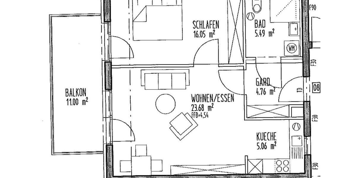 Etagenwohnung Stuttgart Stuttgart-Süd - 2 Zimmer, 60 m&sup2;, 1.080&euro; | Angebot:24306206