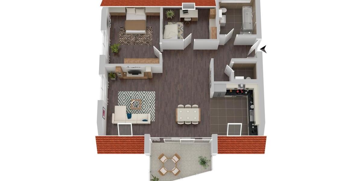 Dachgeschoßwohnung Oberboihingen - 3 Zimmer, 95 m&sup2;, 1.100&euro; | Angebot:25479852