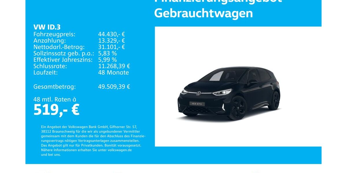 VW ID.3 4.014 km 44.430 &euro; Stuttgart-Wangen 70188