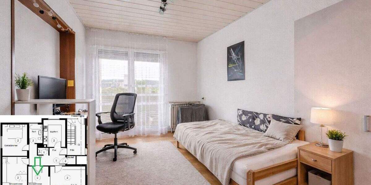 Etagenwohnung Esslingen Zell - 4 Zimmer, 101 m&sup2;, 298.000&euro; | Angebot:25737412