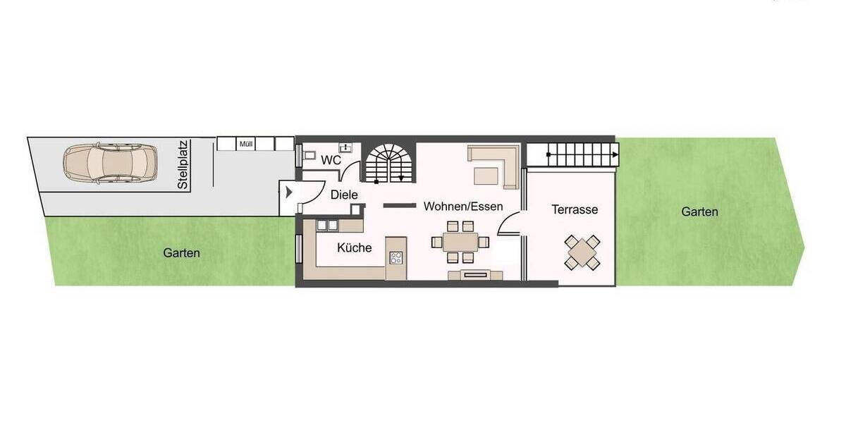 Reihenmittelhaus Waiblingen - 7 Zimmer, 149 m&sup2;, 650.000&euro; | Angebot:26798725