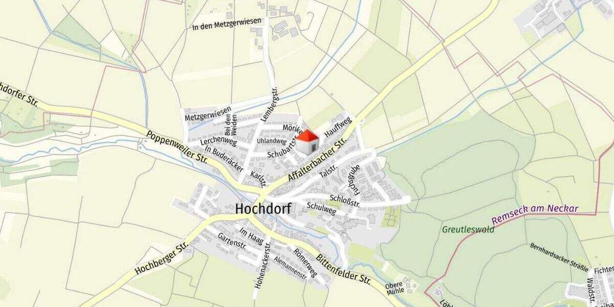 Etagenwohnung Remseck am Neckar / Hochdorf Hochdorf - 2 Zimmer, 48 m&sup2;, 165.000&euro; | Angebot:25777940