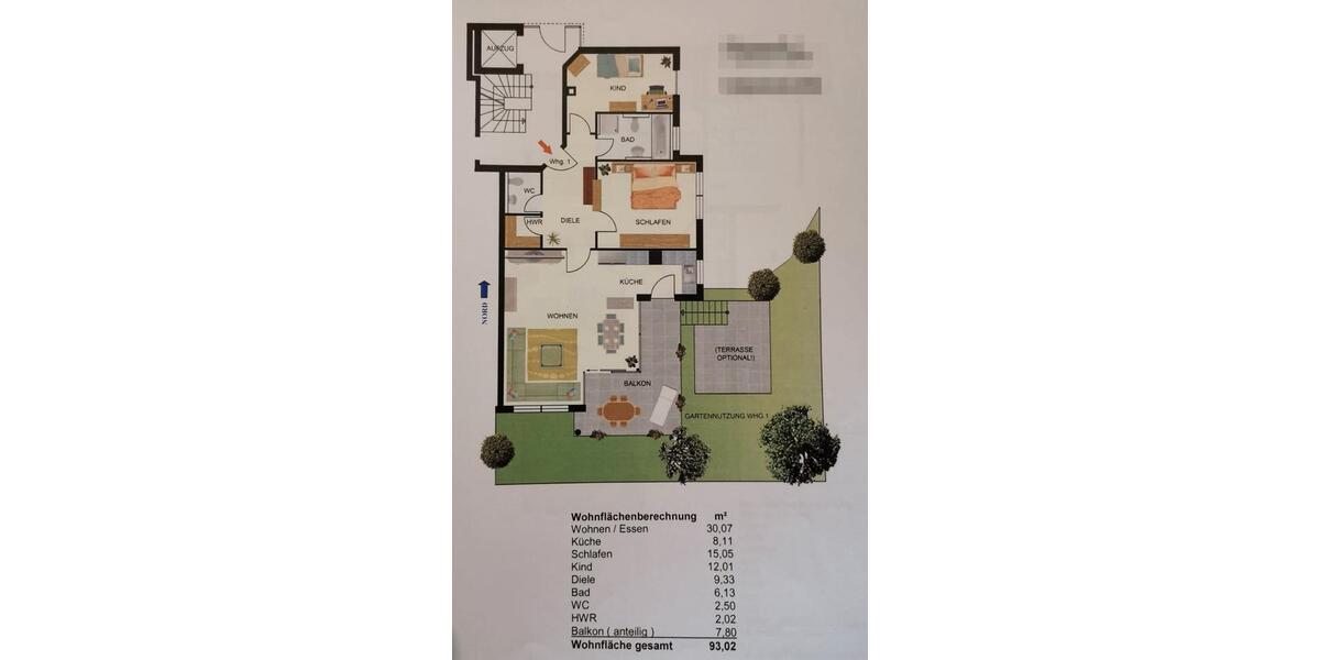 Erdgeschoßwohnung Backnang - 3.5 Zimmer, 93 m&sup2;, 1.350&euro; | Angebot:25994982