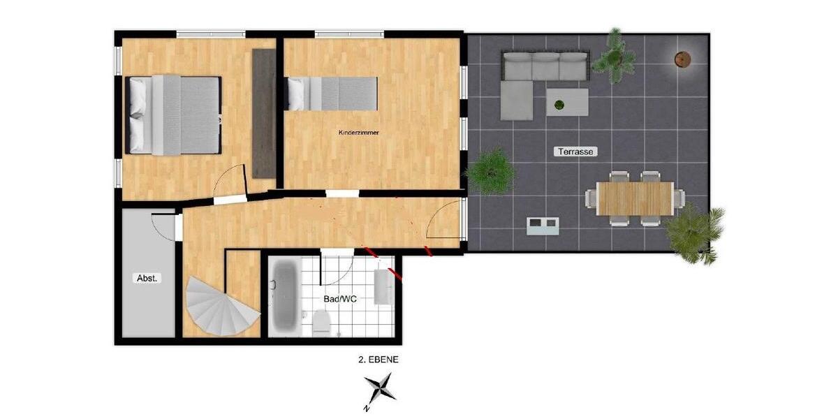 Maisonettenwohnung Böblingen - 3.5 Zimmer, 116 m&sup2;, 1.250&euro; | Angebot:25746073