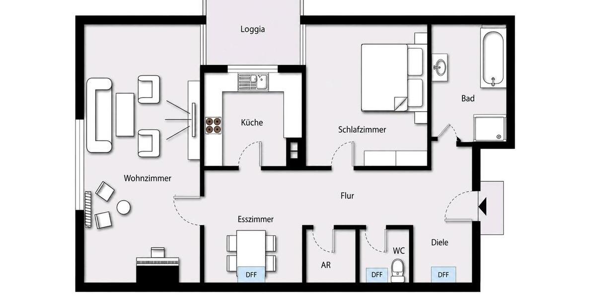 Dachgeschoßwohnung Rechberghausen - 2.5 Zimmer, 80 m&sup2;, 275.000&euro; | Angebot:26953669