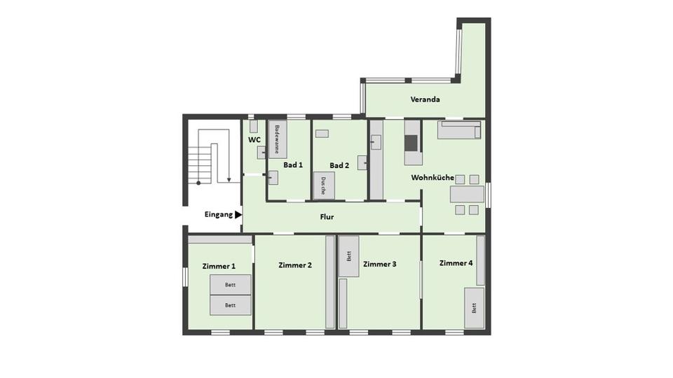 Erdgeschoßwohnung Ludwigsburg - 4.5 Zimmer, 126 m&sup2;, 1.700&euro; | Angebot:25899613