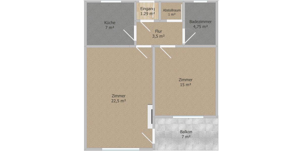 Etagenwohnung Ostfildern - 2 Zimmer, 59 m&sup2;, 225.000&euro; | Angebot:27608968
